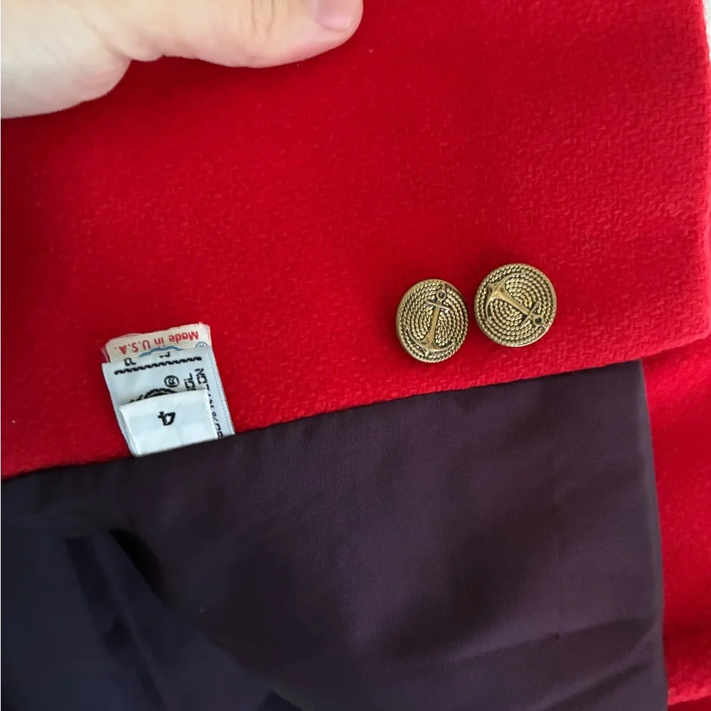 Vintage Rothschild Classic Red Wool Coat American Girl‎ Size 4